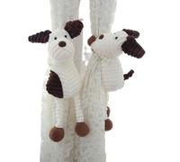 YTBHSHXZ 2 Piezas de Peluches Rayas con Forma Animales for Decorar el Dormitorio los niños, la Sala Estar, hogar y Oficina(Dog)