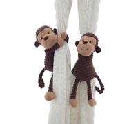 YTBHSHXZ 2 Piezas de Peluches Rayas con Forma Animales for Decorar el Dormitorio los niños, la Sala Estar, hogar y Oficina(Monkey)