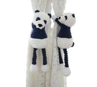 YTBHSHXZ 2 Piezas de Peluches Rayas con Forma Animales for Decorar el Dormitorio los niños, la Sala Estar, hogar y Oficina(Panda)