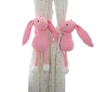 YTBHSHXZ 2 Piezas de Peluches Rayas con Forma Animales for Decorar el Dormitorio los niños, la Sala Estar, hogar y Oficina(Pink Bunny)