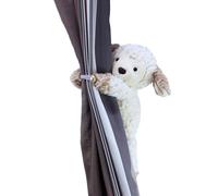 YTBHSHXZ Adornos de Animales Peluche Suaves, Correas for Sujetar Cortinas con botón elástico, Accesorios(White,1)
