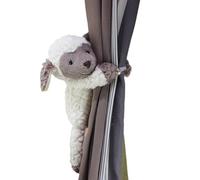 YTBHSHXZ Adornos de Animales Peluche Suaves, Correas for Sujetar Cortinas con botón elástico, Accesorios(Gray,2)
