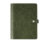 YTBHSHXZ Agenda Diario Organizador Personal Cubierta de Cuero PU Hojas Sueltas Papel Reemplazable Bloc de Notas de Viajero Suministros de Papelería,s(Green,125 * 190mm)