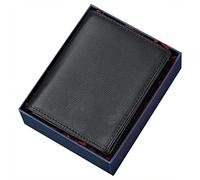 YTBHSHXZ Álbum de Fotos Vertical con Ranuras for múltiples Tarjetas Cuero Corto y Billetera Gruesa Bloqueo(Black,with Box)