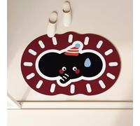 YTBHSHXZ Alfombra de baño súper Absorbente y Antideslizante Elefante Rojo, Piedra diatomita Secado rápido(60X90CM)