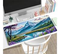 YTBHSHXZ Alfombrilla de ratón Larga for Teclado y con Hermoso Paisaje montaña, Lavable Base Goma Antideslizante(900x300x3mm)