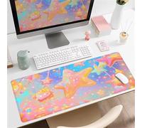 YTBHSHXZ Alfombrilla de ratón y Teclado con diseño Estrellas Caramelo Dibujos Animados, Bordes cosidos Base Antideslizante. Ideal for el hogar, la Oficina, los Juegos Trabajo(800x300x3mm)