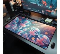 YTBHSHXZ Alfombrilla de ratón y Teclado Larga con diseño Medusas Marinas, Lavable Base Goma Antideslizante(700x300x3mm)