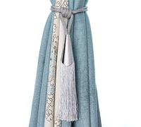 YTBHSHXZ Alzapaños Vintage con borlas for Cortinas, Hebillas, Cuerdas de sujeción, Accesorios for decoración(Grijs)