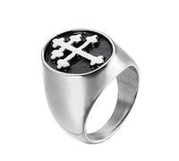 YTBHSHXZ anillos, Elegante joya ovalada de acero inoxidable, resistente al deslustre, diseño unisex y sofisticado(Silver,O)