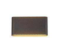 YTBHSHXZ aplique, Aplique LED de exterior negro 11-17,5 x 9 cm Aluminio IP65 nergética A(6w 3000k)