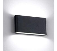 YTBHSHXZ aplique, Aplique LED de exterior negro 11-17,5 x 9 cm Aluminio IP65 nergética A(12w 6000k)