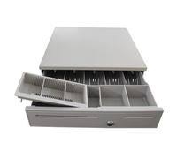 YTBHSHXZ, Cajón de Caja registradora Compacto, cajón de Servicio Que almacena de Forma Segura su Efectivo, Caja de Efectivo Grande con Bandeja for Dinero(Bianco)