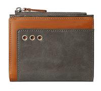 YTBHSHXZ Cartera Corta de Cuero for Hombre con Cierre Cremallera, 8 Compartimentos for Tarjetas, 1 Compartimento for Monedas, for Efectivo(Grijs)