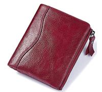 YTBHSHXZ Cartera de Cuero for Hombre, Monedero Delgado con Tarjetero Incorporado y 10 Ranuras for Tarjetas crédito(Red)