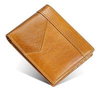 YTBHSHXZ Cartera for Hombre con Bloqueo, Dos Compartimentos for Billetes y una Ventana for DNI. Tarjetero de Piel(Unique Colour)