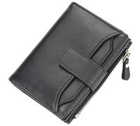 YTBHSHXZ Cartera for Hombre de Fibra superfina Cuero sintético PU con Tarjetero y Ventana for identificación. Premium(Black)