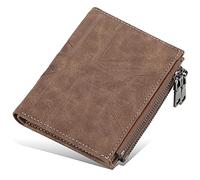 YTBHSHXZ Cartera for Hombre, Tarjetero, Monedero, Compartimentos for Billetes, Carteras con Tapa, Cartera de Cuero for(Bruin)