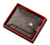 YTBHSHXZ Cartera Horizontal con Cremallera for múltiples Tarjetas y Licencia de Conducir, Bloqueo Billetera Gruesa for álbumes Fotos(Bruin,Without Box)