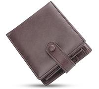 YTBHSHXZ Cartera Minimalista for Hombre con Bolsillo for Monedas y Cremallera, de Fibra superfina Cuero sintético PU(Bruin)