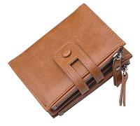 YTBHSHXZ Carteras for Hombre, Billetera Inteligente Funcional con Bloqueo y Bolsillo for Monedas, Frontal Minimalista súper Delgado(Brown2)