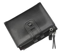 YTBHSHXZ Carteras for Hombre, Billetera Inteligente Funcional con Bloqueo y Bolsillo for Monedas, Frontal Minimalista súper Delgado(Black)