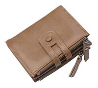 YTBHSHXZ Carteras for Hombre, Billetera Inteligente Funcional con Bloqueo y Bolsillo for Monedas, Frontal Minimalista súper Delgado(Brown1)
