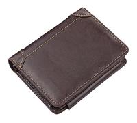 YTBHSHXZ Carteras for Hombre, billeteras Minimalistas con Bloqueo, Billetera Delgada de Cuero Fibra Carbono, triples for(Brown1)