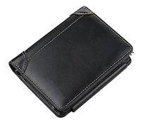 YTBHSHXZ Carteras for Hombre, billeteras Minimalistas con Bloqueo, Billetera Delgada de Cuero Fibra Carbono, triples for(Black1)