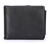 YTBHSHXZ Carteras for Hombre con Bloqueo, Monedero de Gran Capacidad Bolsillo for Monedas y Ventana Transparente, Cartera Vintage(Black)