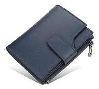 YTBHSHXZ Carteras for Hombre, multifunción, de Cuero, con Bloqueo, Delgadas, tarjeteros, Minimalistas, Bolsillo Frontal(Blue2)