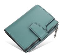 YTBHSHXZ Carteras for Hombre, multifunción, de Cuero, con Bloqueo, Delgadas, tarjeteros, Minimalistas, Bolsillo Frontal(Grün)