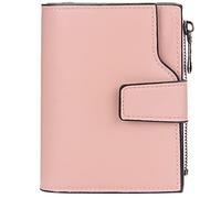 YTBHSHXZ Carteras for Hombre, multifunción, de Cuero, con Bloqueo, Delgadas, tarjeteros, Minimalistas, Bolsillo Frontal(Pink1)