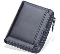 YTBHSHXZ Carteras for Hombre multifuncionales de Fibra superfina PU Cuero sintético. Minimalistas for con Billetera(Blacka)