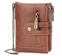 YTBHSHXZ Carteras Minimalistas de Cuero sintético PU Fibra superfina for Hombre con Bloqueo(Oranje)