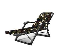 YTBHSHXZ Chaise Plegable portátil, con cojín Suave Desmontable, Silla de Patio Acolchada Altura Ajustable(Camouflage 02,Without Mattress)