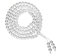YTBHSHXZ Collar de cristal blanco brasileño natural, rosario Buda 108 piezas for oración y meditación unisex (Mala)