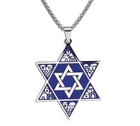 YTBHSHXZ collares, Amuleto de protección mística acero inoxidable con la estrella David
