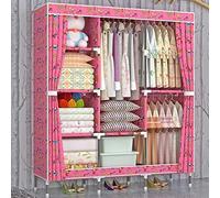 YTBHSHXZ con 3 Barras de Ropa y 6 estantes, fácil rápido Instalar, Plegable, Ideal for Dormitorio, Estudio, Zapatos, A/E