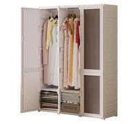 YTBHSHXZ con estantes de Madera y plástico Duro. Diseño Totalmente Cerrado con Barra for Colgar Ropa en la Parte Superior(105 * 51 * 170cm)