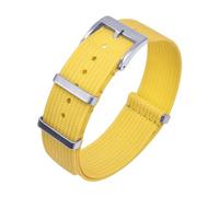 YTBHSHXZ correa de reloj， Correa acanalada de nylon de la correa de reloj for los accesorios de la correa de reloj de la tela(Yellow,22mm)