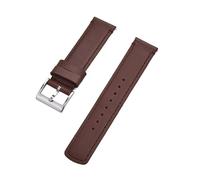 YTBHSHXZ correa de reloj, Correa de cuero genuino for reloj, hebilla de Pin, correas de reloj de liberación rápida, correa de muñeca(Coffee Silver,20mm)