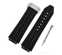 YTBHSHXZ correa de reloj, Correa de goma de silicona for hombre BANG con hebilla de mariposa, herramientas, accesorios for reloj(Asilver)