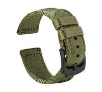 YTBHSHXZ correa de reloj， Correa de nailon for reloj, cinturón de seguridad de nailon tejido, pulsera de liberación rápida(Army green,20mm)