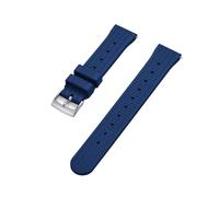 YTBHSHXZ correa de reloj， Correa de reloj de caucho fluorado for hombre(Blue Silver,22mm)