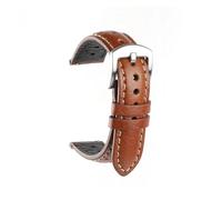 YTBHSHXZ correa de reloj, Correa de reloj de cuero, accesorios de reloj porosos hechos a mano Retro(Brown,18mm)