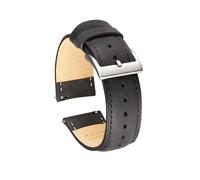 YTBHSHXZ correa de reloj， Correa de reloj de cuero Crazy Horse, correa de reloj Retro, pulsera con barra de resorte de liberación rápida(Black,22mm)