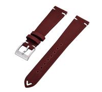 YTBHSHXZ correa de reloj， Correa de reloj de liberación rápida for hombres y mujeres, correa de reloj de cuero genuino(Red,20mm)