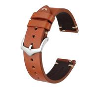 YTBHSHXZ correa de reloj， Correa de reloj de piel de vaca auténtica de cuero Crazy Horse de lujo for hombre(22mm)