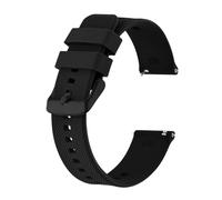 YTBHSHXZ correa de reloj， Correa de reloj deportiva de silicona for hombres y mujeres con hebilla de chorro de arena(Black,22mm)